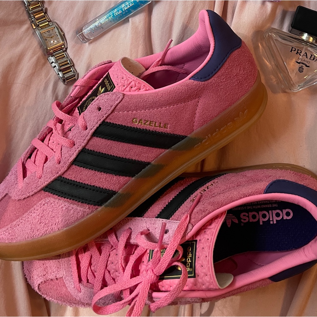 Adidas Gazelle Pink And Black Sneakers